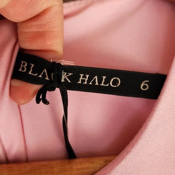Black Halo Olcay pink asymmetrical hem dress Asymmetrical